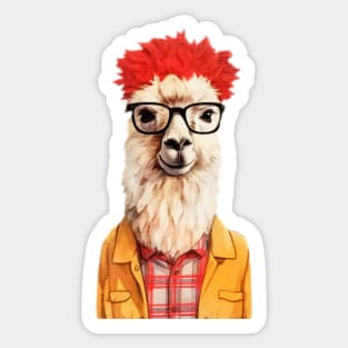 Lama hipster #lama Sticker